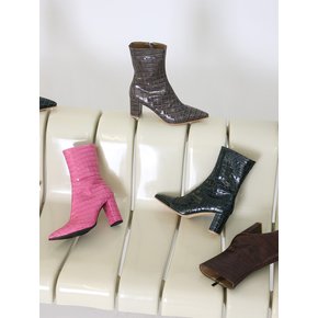 Barneys Croco Ankle Boots 6colors