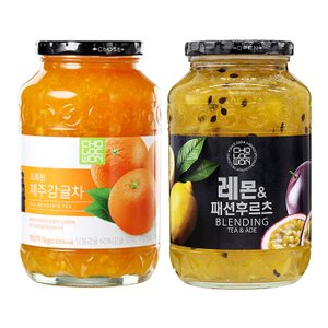  초록원 제주감귤차 1kg +레몬패션후르츠 1kg