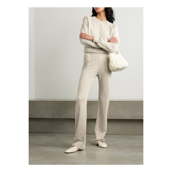 에턴 자수 코튼 혼방 저지 스트레이트 트랙 팬츠 크림 1647597345449947