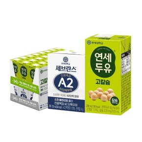 [연세] 세브란스 A2 단백우유 125ml 24팩+고칼슘 200ml 24팩