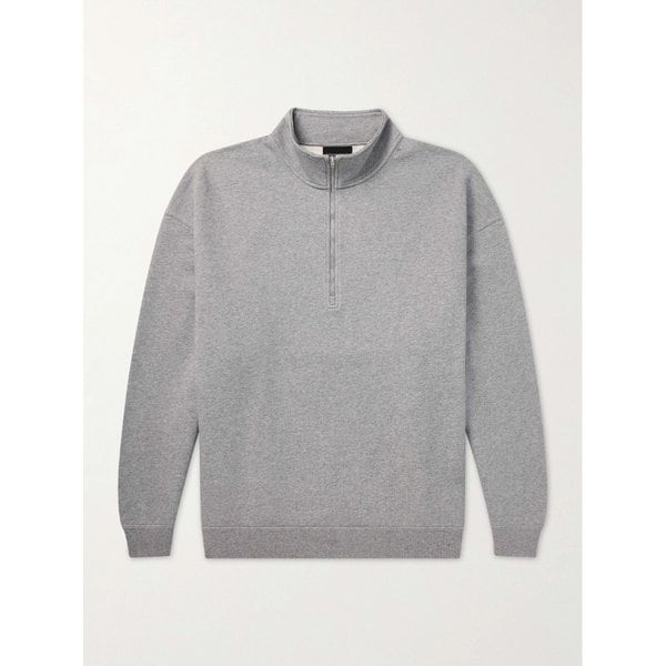 로브 하프 집 코튼 저지 스웨터 46376663163054654