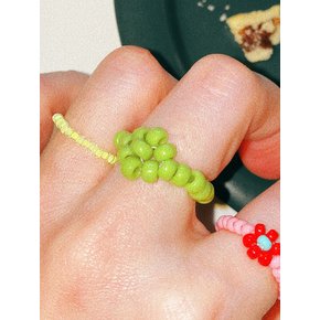 Muscat Green Bold Beads Ring 비즈반지