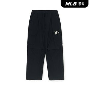 MLB [코리아공식] 남성 베이직 쿠퍼스 카고 와이드 팬츠 NY (Black)