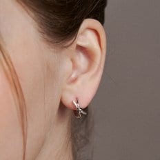 ribbon knot one-touch earring