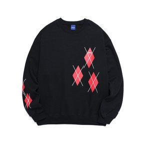 BIG ARGYLE SWEATSHIRTS (BLACK)