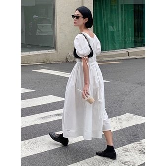 FRONTROW Puff Sleeve Shirring Dress_2color