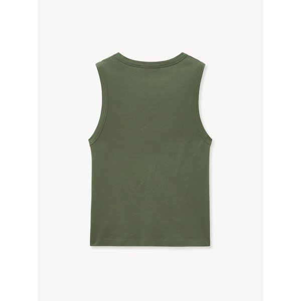 SLEEVELESS PIQUET TOP_GREEN
