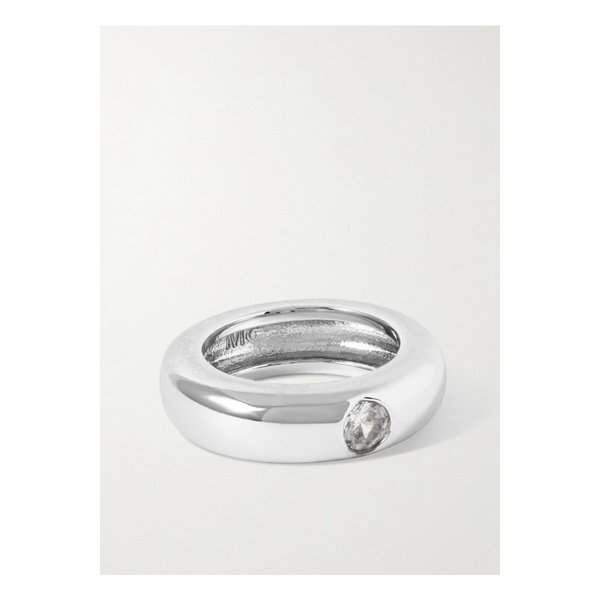 마사 칼보 로듐 도금 크리스털 링 실버 1647597358188738