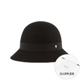 HAT51532 BK 에타 블랙 리본 라운드 클로슈 버킷햇