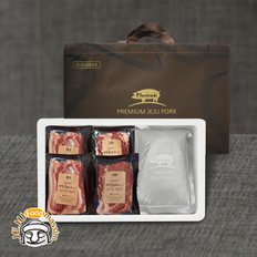 [바로배송] 제주몬트락 흑돈 모둠세트 (흑오겹살300gx2+흑목심300g+흑돼지찌게용500g, 냉장육)