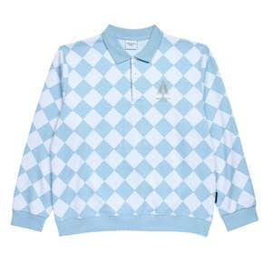 ARGYLE PATTERN PIQUE SHIRT SKYBLUE - 아가일 패턴 피케셔츠