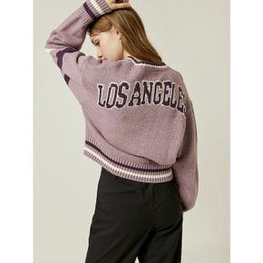 [BLAST-OFF] GIROCOLLO CROP COLLEGE Cropped knit LP_A233GSKBL1