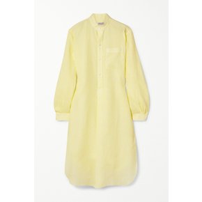 Elysee Oversized Cotton-poplin Nightdress 파스텔 옐로