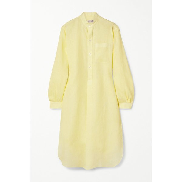 Elysee Oversized Cotton-poplin Nightdress 파스텔 옐로