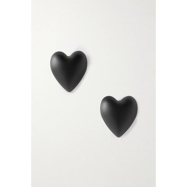 록산느 애슐린 퍼피 하트 매트 블랙 귀걸이 46376663162972407