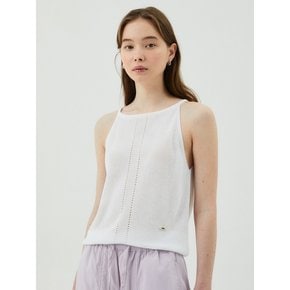 Sleeveless knit top_Ivory