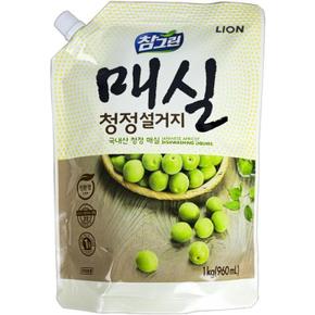 매실 청정설거지 리필 1kg 참그린 주방세제 찌든때 기름때 (S12005491)