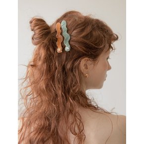 Wavy marble hairpin (2colors)