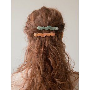 Wavy marble hairpin (2colors)