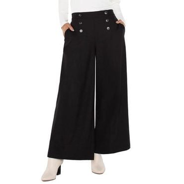 이스퀘어 5181647 Liverpool Los Angeles Sailor Wide Leg Mid Rise Textured Stretch Woven