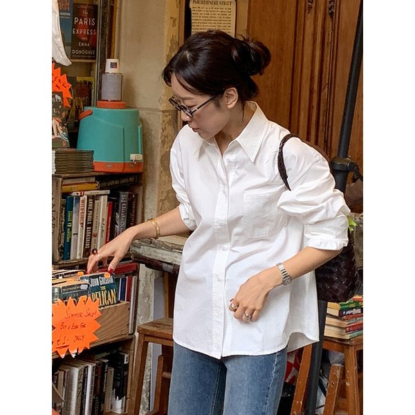 빌라 워싱 박시셔츠_WHITE