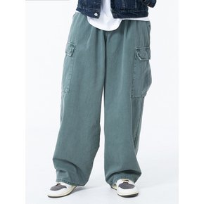 PIGMENT WIDE CARGO PANTS [DEEP GREEN]