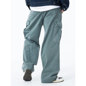 PIGMENT WIDE CARGO PANTS [DEEP GREEN]