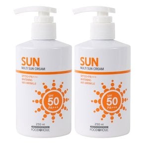 (2개)푸드어홀릭 멀티 선크림 250ml SPF50/PA+++펌프형