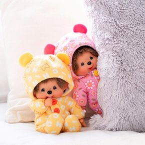 몬치치 Monchhichi 프린트 롬퍼스 인형 S