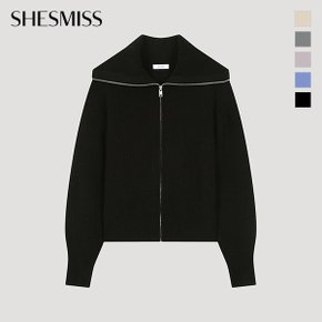 와이드 카라 집업 가디건_SSKCDO42690