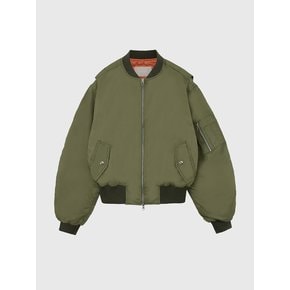 Flight Parka-ring Short Quilting Bomber Jacket