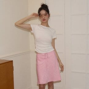 Retro Satin Skirt Pink