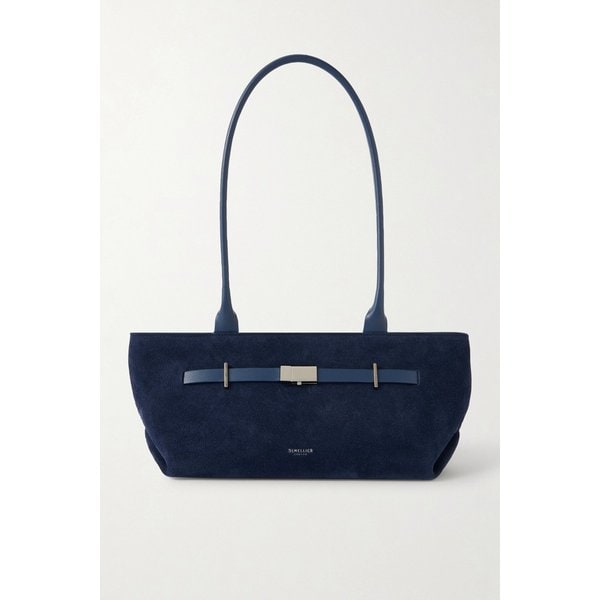 드멜리어 뉴욕 가죽 트리밍 스웨이드 숄더백 46376663162972690