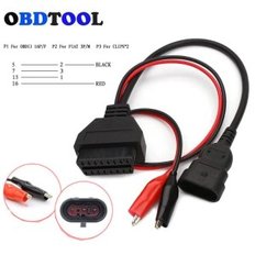 Obd 플러그 Obd2 커넥터 어댑터 피아트 3 핀 진단 케이블용 자동차 스캐너 커넥터 피아트 3 핀 16 핀 자동