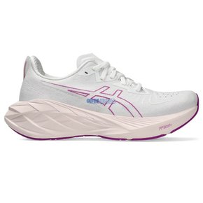 아식스 ASICS 노바블라스트 4 와이드 여성 런닝화 화이트 페일 블루 1012B704 103