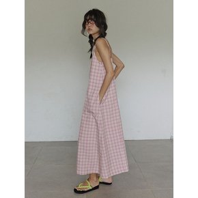 Cottage check dress / Check pink