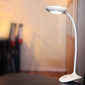 터치식 스마트 LED 클립 스탠드 휴대용 밝기조절 색변환 각도조절 독서 무드등