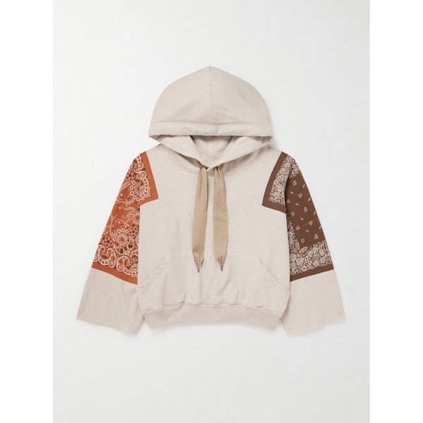 반다나 프린트 코튼 저지 후드 티셔츠 46376663162925175