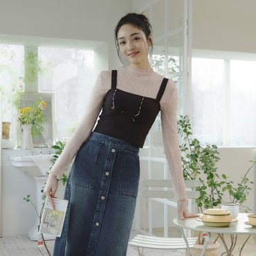 잇미샤 [24 S/S] 잇미샤 레이어드 니트 뷔스티에 ITO2ZKV700