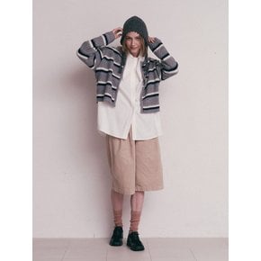 AR_Contrast stripes knit cardigan