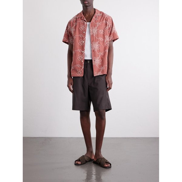 포르투기스 플란넬 콤포타 자수 코튼 블렌드 셔츠 46376663163010548