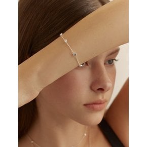 [연말 스페셜 6mm+10mm 진주귀걸이 증정][925 silver] Repeat heart bracelet