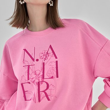 나인(Atelier Nain) (택가:85,000원)엔 아틀리에 플라워 크롭 블루종 맨투맨(T-6621)
