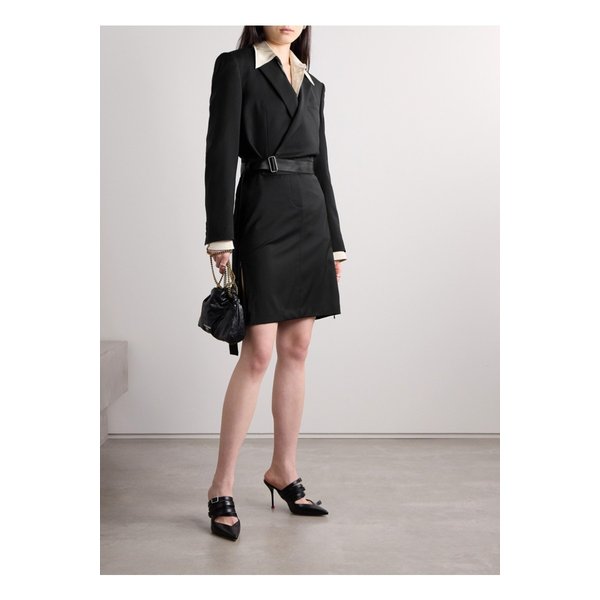 헬무트랭 크롭 그로그랭 트리밍 울 랩 블레이저 블랙 1647597342917145