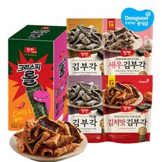 [P][동원] 양반 김부각 50g 찹쌀2개+새우2개+마늘2개+김치2개+ 김스낵 크리피스피롤 25g 1개(칠리or데리야끼)