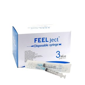 필텍 일회용주사기 1회용주사기 주사기 주사바늘 주사침 시린지 3ml 23G 의료용 주사기