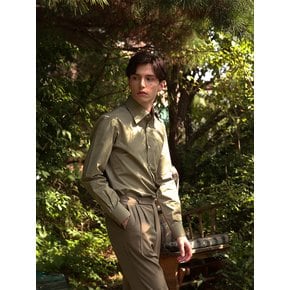 Essential Gaberdine cotton shirts (Olive)