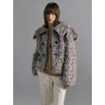 몰리올리 CLOUD fur duffle jacket [grey]