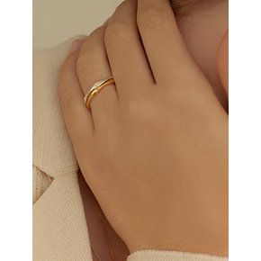 [진주귀걸이 증정][925 silver][레이어드 세트 구성] Wave combination SET ring