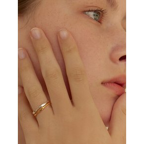 [진주귀걸이 증정][925 silver][레이어드 세트 구성] Wave combination SET ring